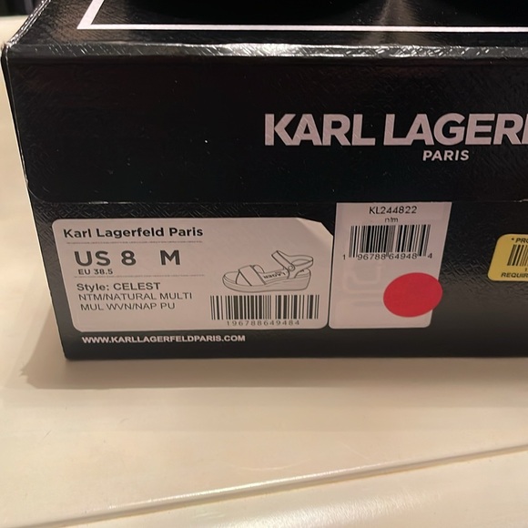 NIB!! Karl Lagerfeld Celeste Platform Wedge Sandal (Size 8) - Picture 7 of 7
